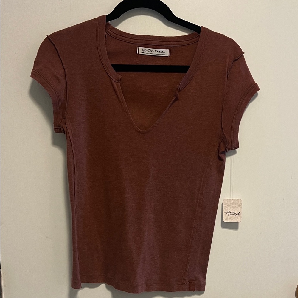 Burgundy We the Free Top